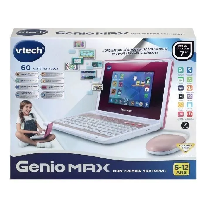 Vtech VT3417765534553 Genio Max Rosa (Pantalla 7) - Idioma francés 1 Vtech VT3417765534553 Genio Max Rosa (Pantalla 7) - Idioma francés 1