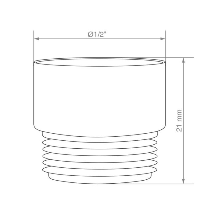Edm Reductor Economizador Caudal Agua para Bañera Cromado Macho 28/100 1