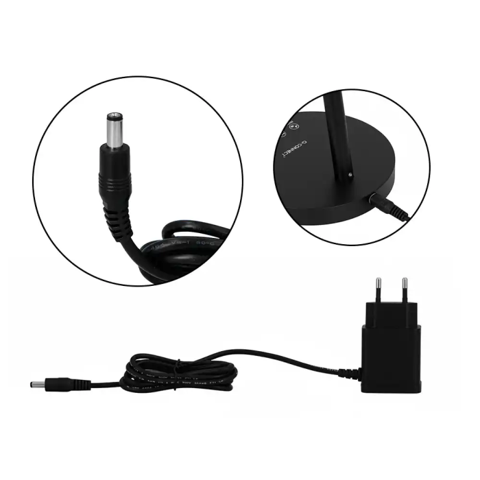 Q-connect Lámpara de Escritorio LED 6W 360 lm Táctil 3 Niveles Luz Nocturna Cabeza Orientable Negro 8