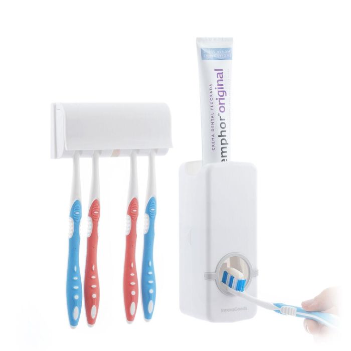 Dispensador de Pasta Dental con Soporte para Cepillos Diseeth InnovaGoods 5 Dispensador de Pasta Dental con Soporte para Cepillos Diseeth InnovaGoods 5