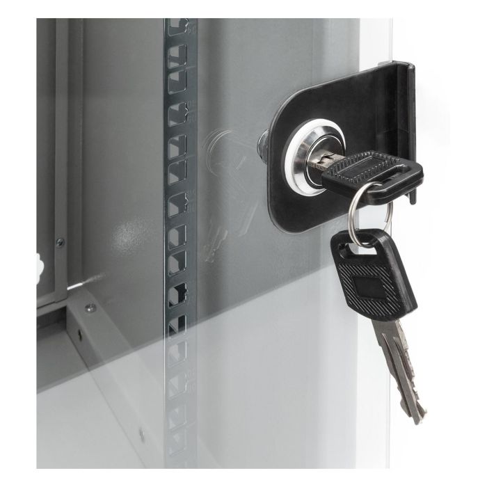 Digitus Carcasa Mural Compacta 9HE 254mm 10" con Puerta de Cristal Gris 5