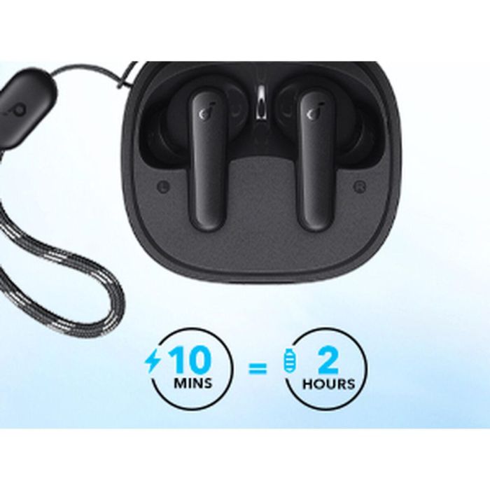 Anker R50i Auriculares True Wireless TWS Intraaurales Bluetooth 5.3 Negro para Traveling, Gaming y Sports. IPX5. 30h batería. 4