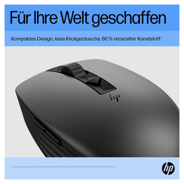 HP Ratón Inalámbrico Recargable 710, Ambidextro, RF Wireless + Bluetooth, 3000 DPI, 7 Botones, Negro HP Ratón Inalámbrico Recargable 710, Ambidextro, RF Wireless + Bluetooth, 3000 DPI, 7 Botones, Negro