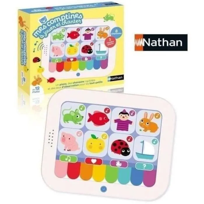 Nathan NAT3262190003071 Mis canciones infantiles para jugar y cantar - Juego interactivo para descubrir y cantar 8 canciones 1
