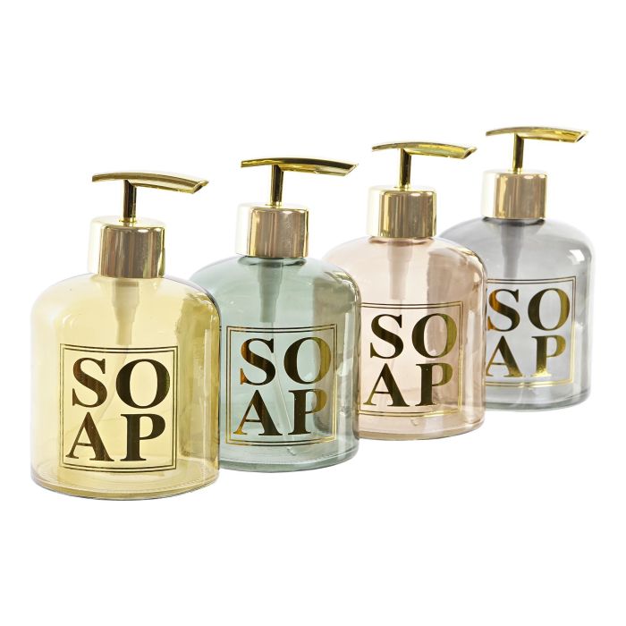 DKD Home Decor Dosificador Cristal y ABS 8 x 14 x 8 cm Ambar Verde Oscuro 350ml (12 Unidades) 1 DKD Home Decor Dosificador Cristal y ABS 8 x 14 x 8 cm Ambar Verde Oscuro 350ml (12 Unidades) 1