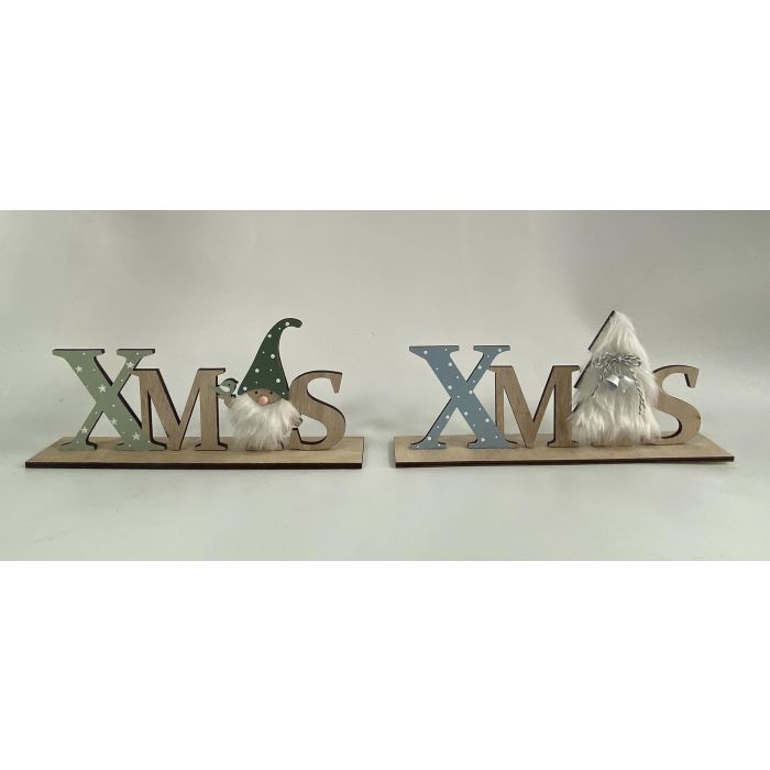 DKD Home Decor Decoración Navideña Fantasía Colores Surtidos (Verde, Azul, Natural, Blanco) | 12 Unidades MDF Poliéster 15x6x34 cm