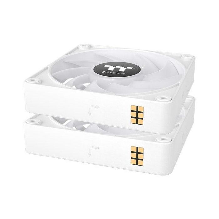 Thermaltake CL-F190-PL12SW-A Sistema Refrigeración Carcasa PC, Kit 3 Ventiladores 12cm Blanco, Hidráulico 68 CFM 3