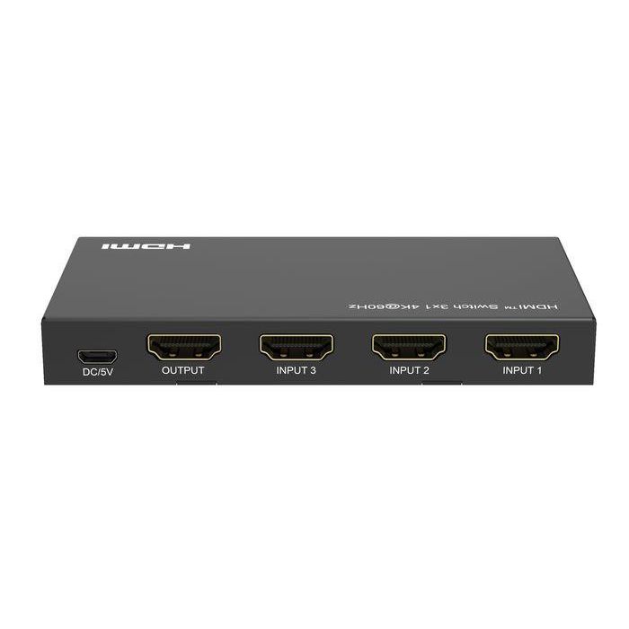 MicroConnect MC-HDMISWITCH0301-4K Conmutador HDMI 3x1 4K@60Hz con Control Remoto y Soporte HDCP 2.2 4 MicroConnect MC-HDMISWITCH0301-4K Conmutador HDMI 3x1 4K@60Hz con Control Remoto y Soporte HDCP 2.2 4