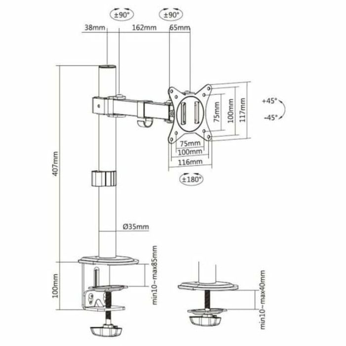 Soporte de Mesa para Pantalla Equip 650156 17"-32" 2