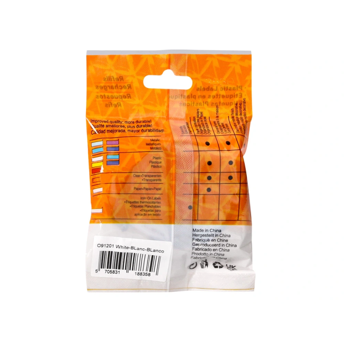 Q-connect Cinta para Rotuladora Letratag LT-124 12mm x 4mt Negro-Blanco Perla Consumible Oficina Hogar Escuela 6