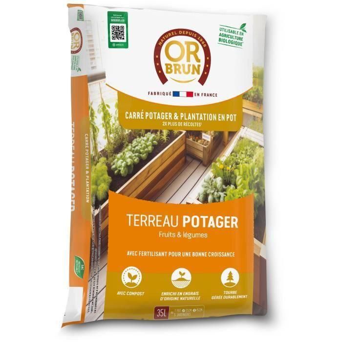 Tierra vegetal y huerto - O MARRÓN - OBRTCAPOT35N - 35 L Tierra vegetal y huerto - O MARRÓN - OBRTCAPOT35N - 35 L