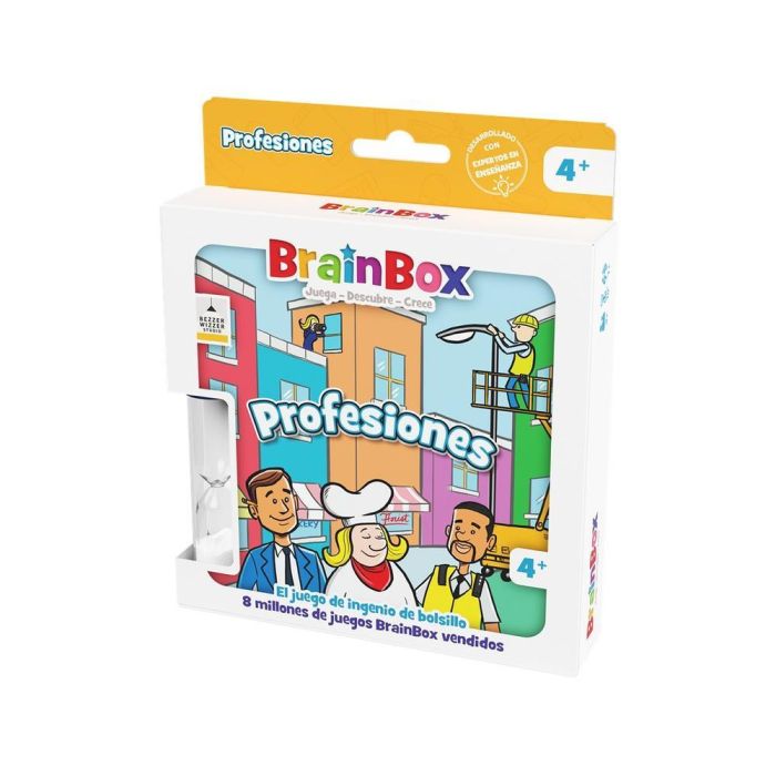 Brainbox BZWBB01ES Juego de Mesa Pocket Profesiones para Niños y Adultos 4+ Años