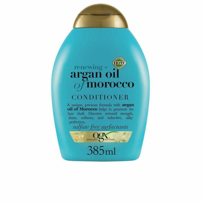 OGX Acondicionador Capilar Aceite de Argán de Marruecos Hidratante Nutritivo para Cabello Seco y Dañado con Brillo y Suavidad Sin Sulfatos 385 ml