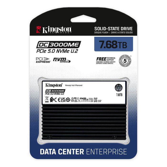 Kingston DC3000ME 7.68TB U.2 PCIe 5.0 NVMe SSD para Servidores