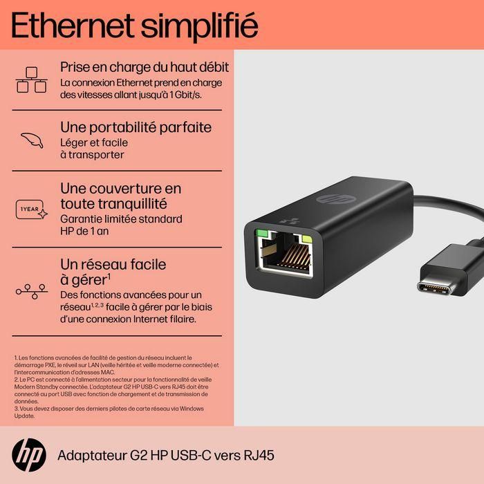 HP Adaptador USB-C a RJ45 G2 – Conexión Ethernet fácil y rápida para dispositivos USB-C 7 HP Adaptador USB-C a RJ45 G2 – Conexión Ethernet fácil y rápida para dispositivos USB-C 7