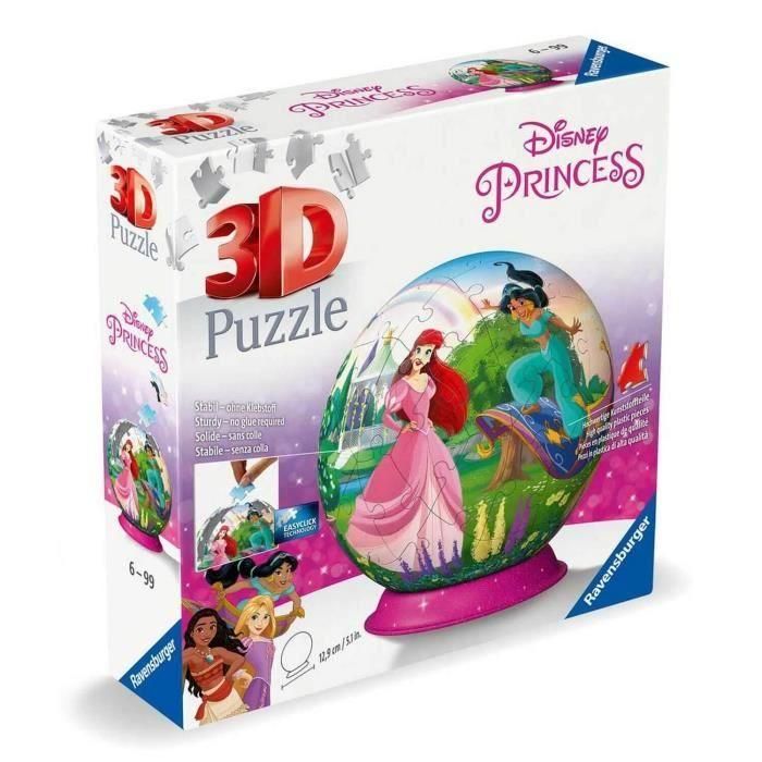 Ravensburger 11579 Puzzle Esférico 3D Princesas Disney 72 Piezas Numeradas, Fácil Montaje, Estable Sin Pegamento, Niños +6 Años 2 Ravensburger 11579 Puzzle Esférico 3D Princesas Disney 72 Piezas Numeradas, Fácil Montaje, Estable Sin Pegamento, Niños +6 Años 2