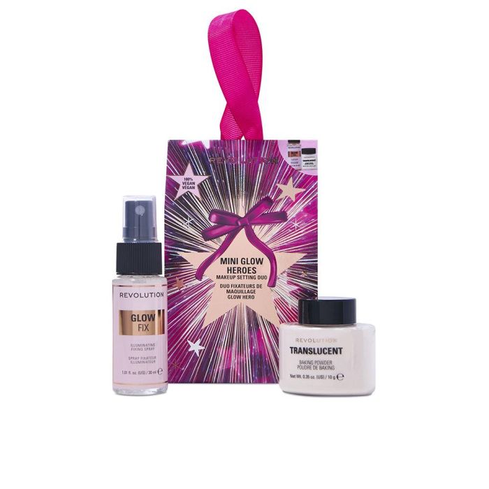 Revolution Make Up Dúo De Fijadores De Maquillaje Iluminador Estuche 2 Pz