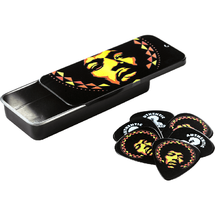 Caja 6 Púas Signature Jimmy Hendrix Aura Mandala Caja 6 Púas Signature Jimmy Hendrix Aura Mandala