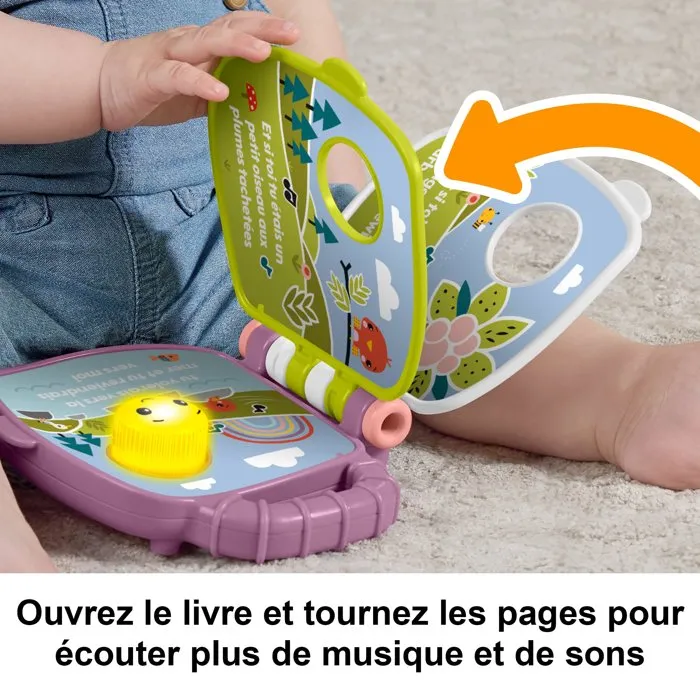 Fisher Price Libro de Rimas Infantiles Del Mono Púrpura MATJFN05 3