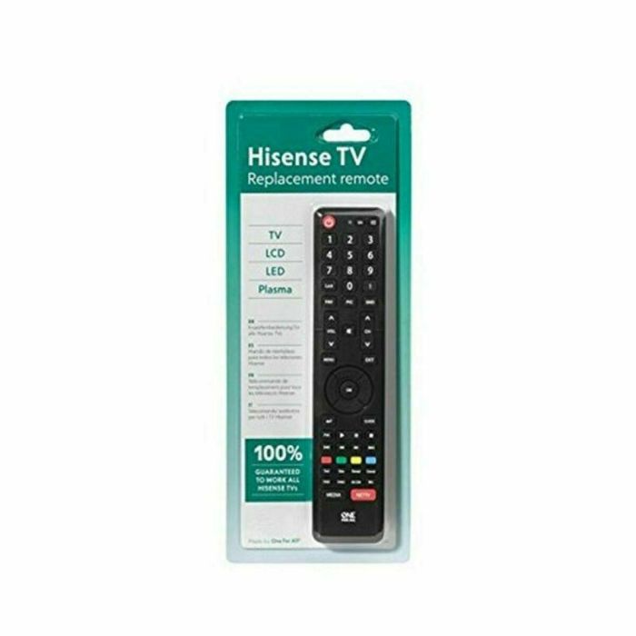 One For All URC1916 Mando a distancia universal para televisores Hisense, 100% compatible, no necesita programación, Negro 9 One For All URC1916 Mando a distancia universal para televisores Hisense, 100% compatible, no necesita programación, Negro 9