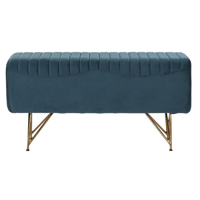 DKD Home Decor Descalzadora Moderna Turquesa de Poliéster y Metal - 90 cm Ancho, 31 cm Fondo, 47 cm Alto 3 DKD Home Decor Descalzadora Moderna Turquesa de Poliéster y Metal - 90 cm Ancho, 31 cm Fondo, 47 cm Alto 3
