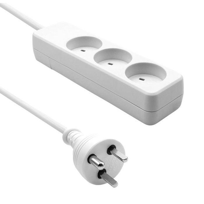 MicroConnect Danish EDB Power Strip 3-way White, 10m cable MicroConnect Danish EDB Power Strip 3-way White, 10m cable