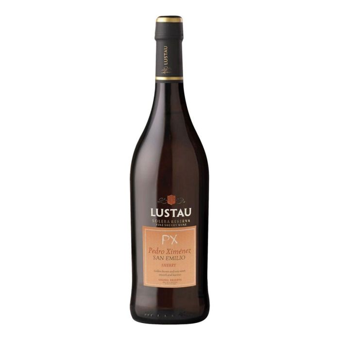 Lustau Pedro Ximénez San Emilio Vino Dulce D.O. Jerez 75 cl – 17% Vol. Elaboración Criaderas y Soleras, Sabor Frutas Pasas y Especias