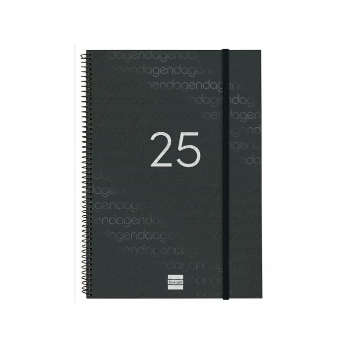 Finocam Agenda Anual Year Espiral E40-210x297 mm Svv Negro 2025 Finocam Agenda Anual Year Espiral E40-210x297 mm Svv Negro 2025