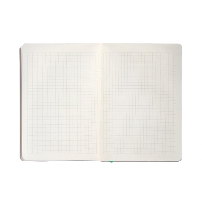 Antartik Cuaderno A5 Tapa Blanda Hojas Cuadriculadas 80 Hojas 80gr FSC Gris y Turquesa 7