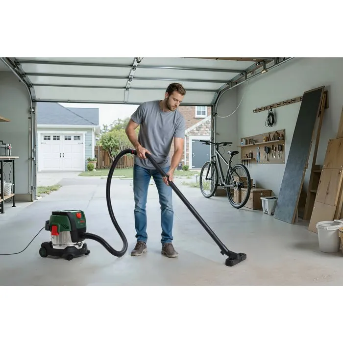 Bosch Aspiradora Universal PAS 15-220PRS, 1300W, 65 l/s, Depósito 15L, 220 mbar, Potente para Seco y Húmedo