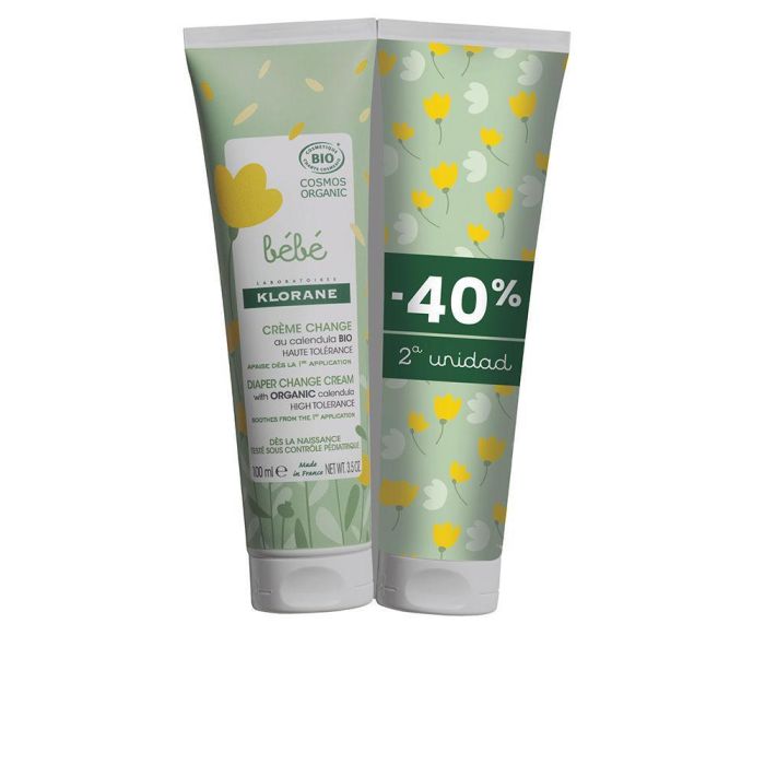 Klorane Bebé Crema Cambio Pañal Bio 2x100ml