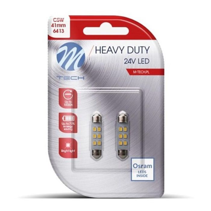 Blister 2X Led L9105 W - C5 W 41 mm 6XSmd2835 24 V Blanco | 10 Unidades MTECLB9105W 2 Blister 2X Led L9105 W - C5 W 41 mm 6XSmd2835 24 V Blanco | 10 Unidades MTECLB9105W 2