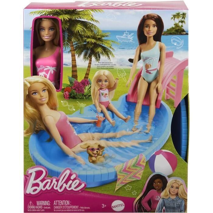 Muñeca Barbie Rubia Con Piscina Hrj74 Mattel 2