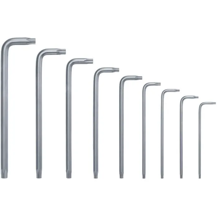 Bosch 4053423254112 Juego de Llaves Torx de 9 Piezas (Acero S2, TX8-TX40, Lado Largo, Superficie Antióxido, Barra Almacenamiento) 2