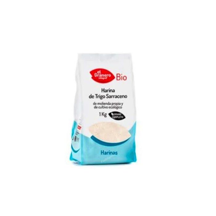 EL GRANERO Harina de Trigo Sarraceno Integral 1 kg Bio, ideal para pan, galletas y bollería. Alta en proteínas y fibra.