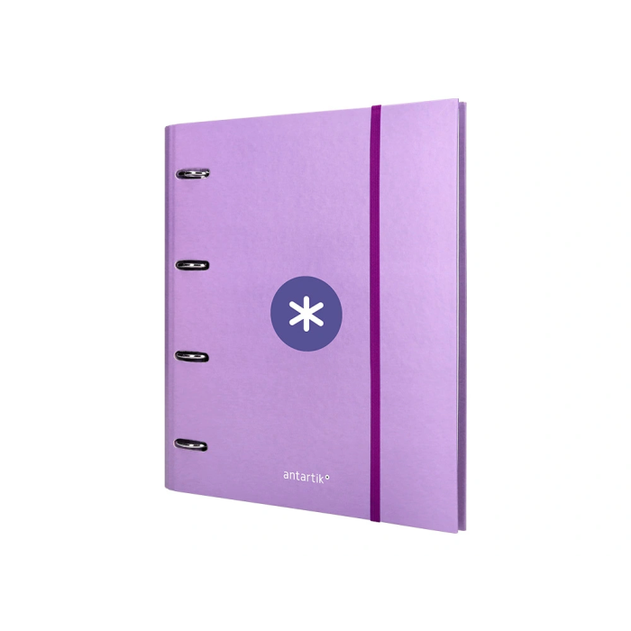 Antartik Carpeta con Recambio A4 Cuadro 5mm Forrada 4 Anillas 40mm Redondas con Solapa Color Lavanda 4 Antartik Carpeta con Recambio A4 Cuadro 5mm Forrada 4 Anillas 40mm Redondas con Solapa Color Lavanda 4