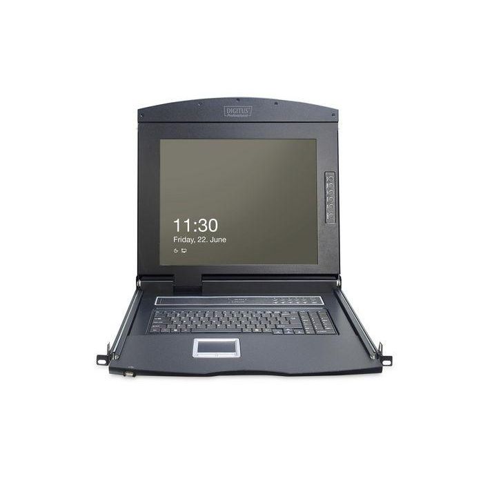 Digitus Modularized 43,2cm (17") TFT console with 16 port KVM, ES keyboard, RAL 9005 black 7 Digitus Modularized 43,2cm (17") TFT console with 16 port KVM, ES keyboard, RAL 9005 black 7