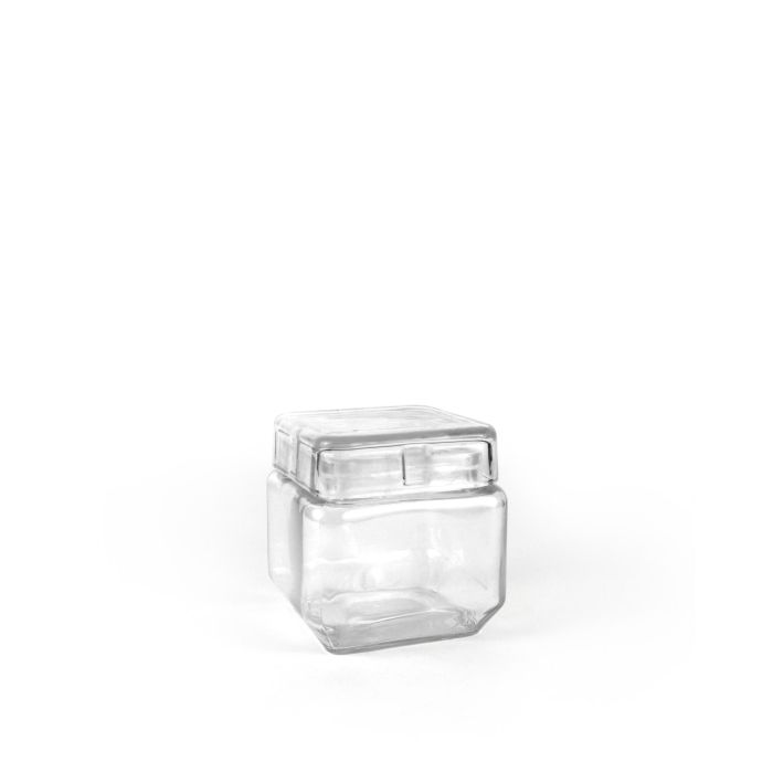 La Mediterranea Tarro Vidrio Cube 800Ml 11.5 x 11.4 x 11.4 cm (12 Unidades)