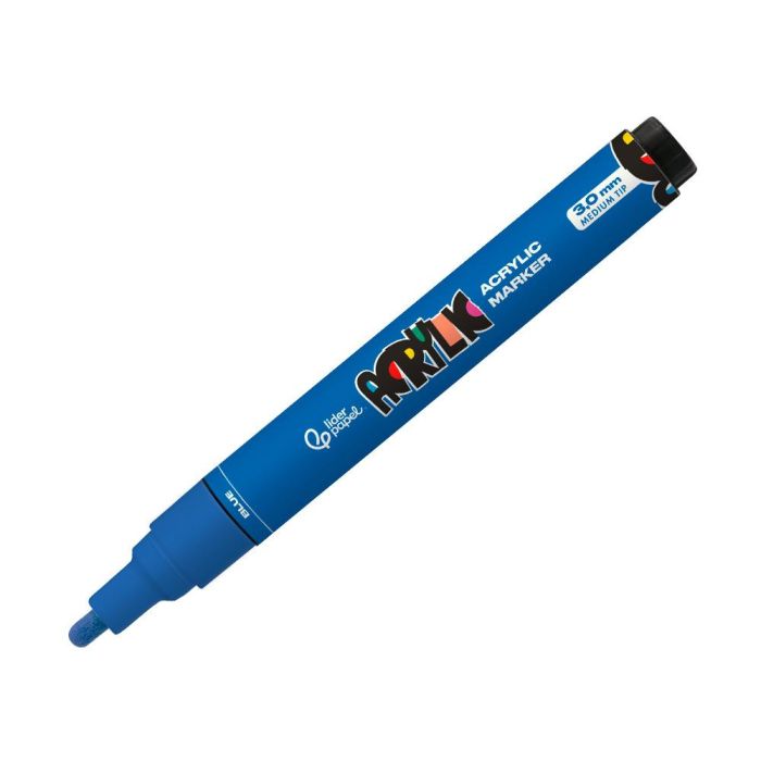 Rotulador Liderpapel Acrylic Base Agua Todo Tipo De Superficie Punta Redonda 3 mm Azul 1 Rotulador Liderpapel Acrylic Base Agua Todo Tipo De Superficie Punta Redonda 3 mm Azul 1