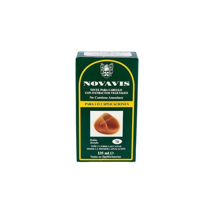 Novavis 7D Tinte Rubio Dorado 135ml, con Extractos Vegetales, sin Amoníaco