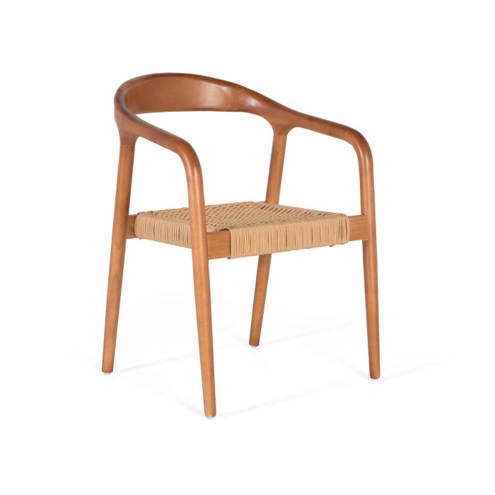 Giner Y Colomer - Lote de 2 Sillas con Brazos de Madera de Caucho, Color Avellana, Asiento con Cuerda Natural 0 Giner Y Colomer - Lote de 2 Sillas con Brazos de Madera de Caucho, Color Avellana, Asiento con Cuerda Natural 0