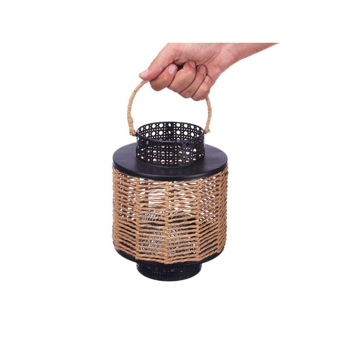 Farol Rattan Negro Natural Giftdecor 17X23CM (4 Unidades) 2 Farol Rattan Negro Natural Giftdecor 17X23CM (4 Unidades) 2