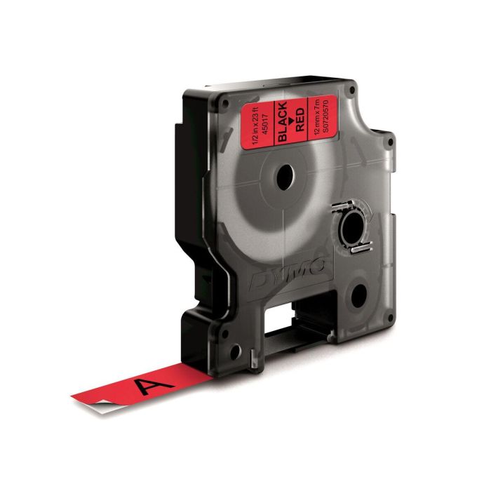Cinta Laminada para Rotuladoras Dymo D1 45017 12 mm LabelManager™ Rojo Negro (5 Unidades) 1 Cinta Laminada para Rotuladoras Dymo D1 45017 12 mm LabelManager™ Rojo Negro (5 Unidades) 1