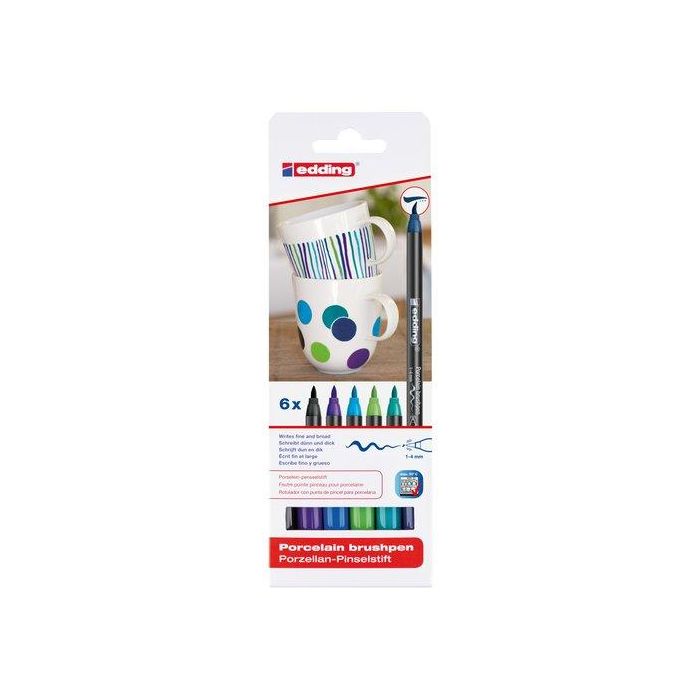 Rotul.Edding 4200 Porcelana. Col.Frios. Est. De 6