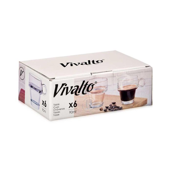 Taza Cafe Apilable 90Ml Vivalto 8X6CM (72 Unidades) 2 Taza Cafe Apilable 90Ml Vivalto 8X6CM (72 Unidades) 2