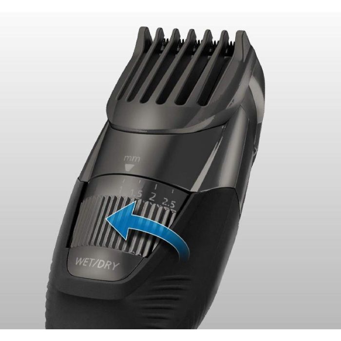 Panasonic BARBERO RECARGABLE WET&DRY - Maquinilla de afeitar para seco y mojado con base de carga y accesorios