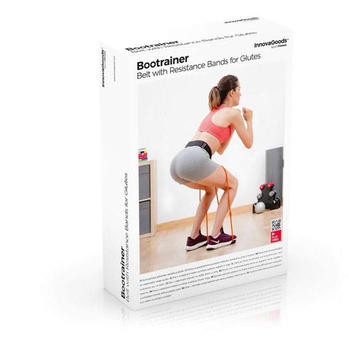 Cinturón con Bandas de Resistencia para Glúteos y Guía de Ejercicios Bootrainer InnovaGoods 1