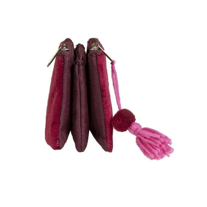 Coquette Estuche Triple 16007090700 Fucsia 21x11x5 cm Terciopelo 1 Coquette Estuche Triple 16007090700 Fucsia 21x11x5 cm Terciopelo 1