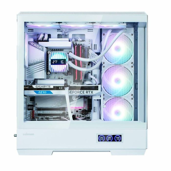 Zalman P50 DS White Midi Tower PC Blanco con Ventana Lateral de Cristal Templado y Soporte ATX 11