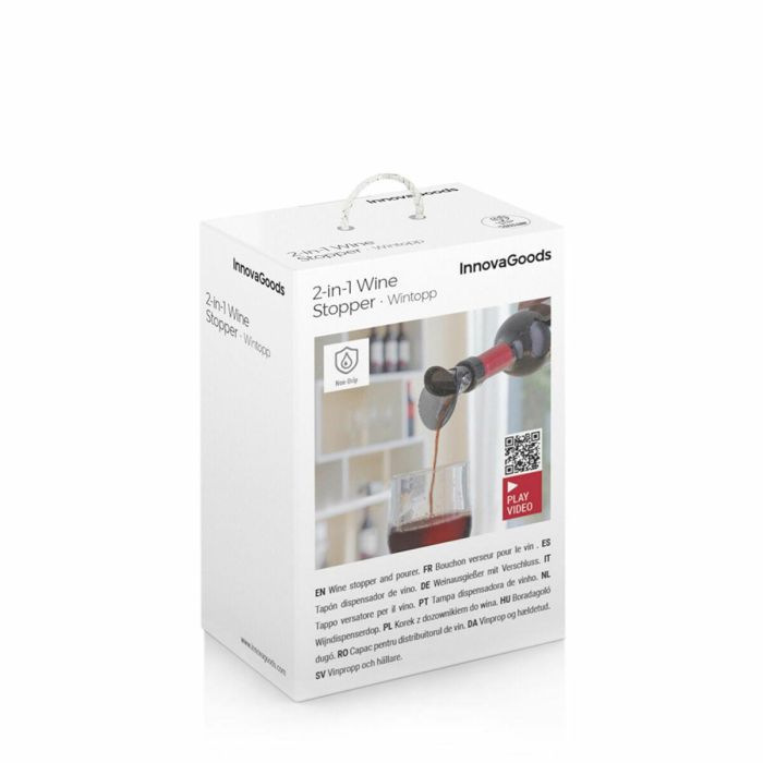 Tapón Dispensador Aireador de Vino 2 en 1 Wintopp InnovaGoods 1 Tapón Dispensador Aireador de Vino 2 en 1 Wintopp InnovaGoods 1